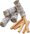 White Sage & Palo Santo for Smudging Healing Purifying Meditating & Incense